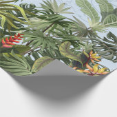 ジャング縁どルの木や花とシームレス。ヴィン ラッピングペーパー (角)