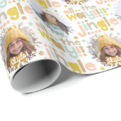 ジャンジャンと音を立てる |陽気な2枚のフォトクリスマス ラッピングペーパー (ロールコーナー)