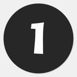 ジャンスによる小さな丸い黒のナンバーシール ラウンドシール