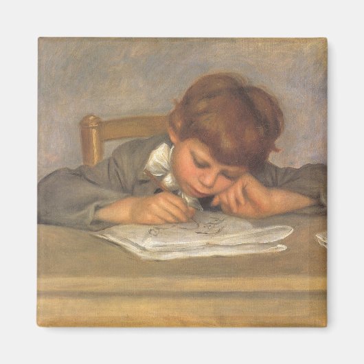 ジャンスケッチバイピエールルノアールヴィンテージファインアート マグネット (正面)