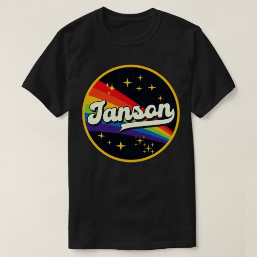 ジャンソンレインボーイン宇宙ヴィンテージスタイル Tシャツ (デザイン正面)