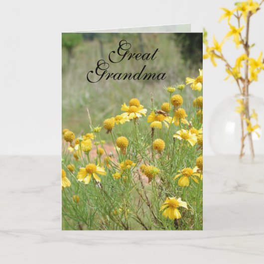 ジャンツのおばあ素晴らしちゃんのお母さんの日 カード (黄色い花)