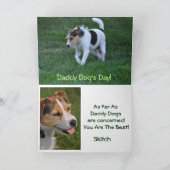 ジャンツの犬のカードの父の日 カード (内部)