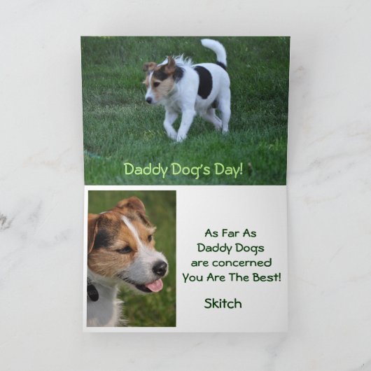 ジャンツの犬のカードの父の日 カード (内部)