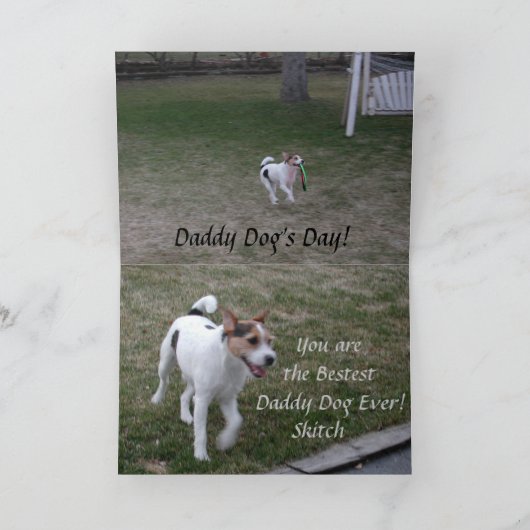 ジャンツの犬のカードの父の日 カード (内部)