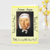 ジャンヌジュガン引用文グリーティングカード カード (黄色い花)