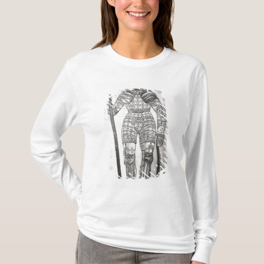ジャンヌダルクの装甲を描写するプラク Tシャツ (正面)