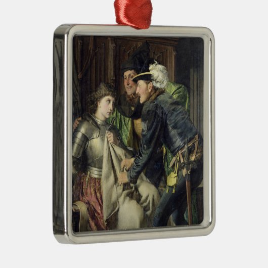 ジャンヌダルクは刑務所1866年で侮辱しました メタルオーナメント (右)