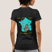 ジャンヌダルク「女の子騎士」はワイシャツを旅行します(暗い) Tシャツ (裏面)