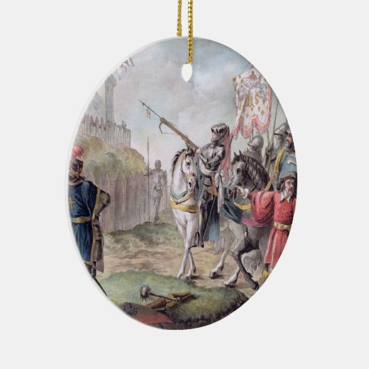 ジャンヌダルク(1412-31年)は去るために英語を発注します セラミックオーナメント (右)