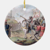 ジャンヌダルク(1412-31年)は去るために英語を発注します セラミックオーナメント (裏面)