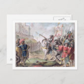 ジャンヌダルク(1412-31年)は去るために英語を発注します ポストカード (正面/裏面)