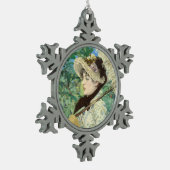 ジャンヌ春エドアルドマネ スノーフレークピューターオーナメント (左)