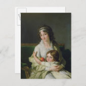 ジャンヌ・ジュスティーヌ・ボワール・フォンフレッドと彼女の ポストカード (正面/裏面)