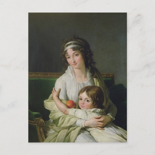 ジャンヌ・ジュスティーヌ・ボワール・フォンフレッドと彼女の ポストカード (正面)