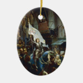 ジャンヌ・ダルクがオルレアンに入る セラミックオーナメント (正面)