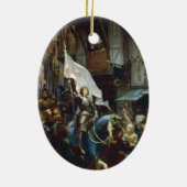 ジャンヌ・ダルクがオルレアンに入る セラミックオーナメント (裏面)