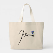 ジャンヌ・ダルクの署名/紋章 ラージトートバッグ (裏面)