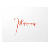 ジャンヌ・ダルク・サン・ジョアン・ハイリージュ・ヨハンナ署名 ノートパッド (正面)