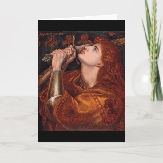 ジャンヌ・ダルクC.1882 by Dante Gabriel Rossetti カード (正面)