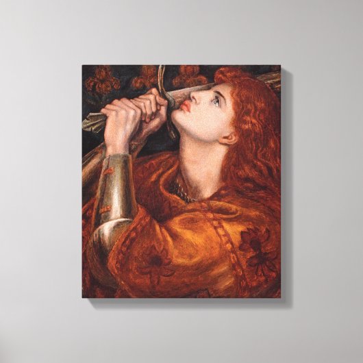 ジャンヌ・ダルクC.1882 by Dante Gabriel Rossetti キャンバスプリント (正面)
