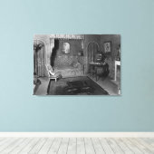 ジャンヌ・ランヴィンに属する寝室c.1920-25 キャンバスプリント (インサイチュ (ウッドフロア))