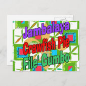 ジャンバラヤクロフィッシュパイケージャンディッシュファイルガンボソング ポストカード (正面/裏面)