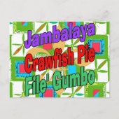 ジャンバラヤクロフィッシュパイケージャンディッシュファイルガンボソング ポストカード (正面)