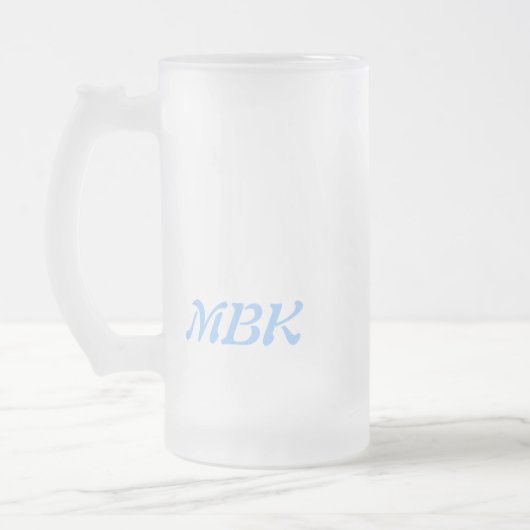 ジャンパーおよび妨害機霜の降りたなビールw.イニシャル フロストグラスビールジョッキ (左)