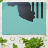 ジャンパーで障害物をクリアする キッチンタオル (折り畳み)