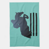 ジャンパーで障害物をクリアする キッチンタオル (縦)