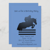 ジャンパーで障害物をクリアする。 招待状 (正面/裏面)