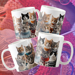 ジャンパーの猫かわいい猫編み物 コーヒーマグカップ