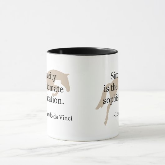 ジャンパーの馬とのシンプルの引用文 マグカップ (中央)