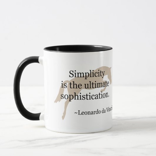 ジャンパーの馬とのシンプルの引用文 マグカップ (左)