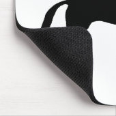 ジャンパーの馬のシルエット マウスパッド (コーナー)