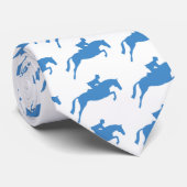 ジャンパーの馬のシルエット(青い) ネクタイ (ロール)