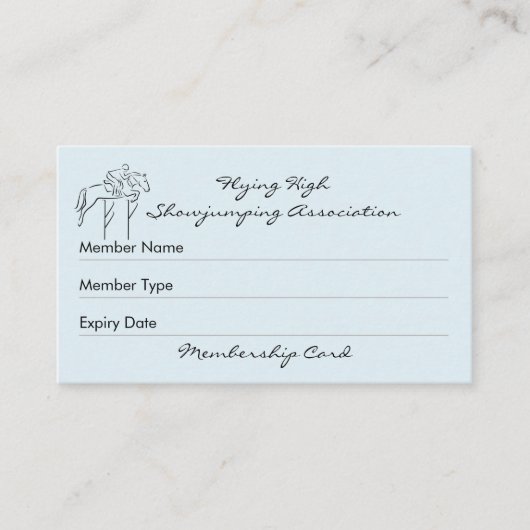 ジャンパークラブ会員を示して下さい 名刺 (正面)