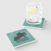 ジャンパーシルエットを馬好きに表示 ストーンコースター (横)