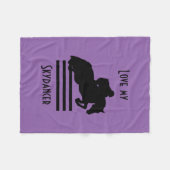 ジャンパーシルエットを馬好きに表示 フリースブランケット (正面(横))