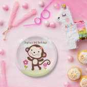 ジャンパーソナライズされたグルガールモンキーパーティープレート ペーパープレート (パーティー)