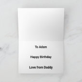 ジャンパーソナライズされたグルサファリ児童誕生日 カード (内部)