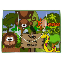 ジャンパーソナライズされたグル誕生日 ラージペーパーバッグ