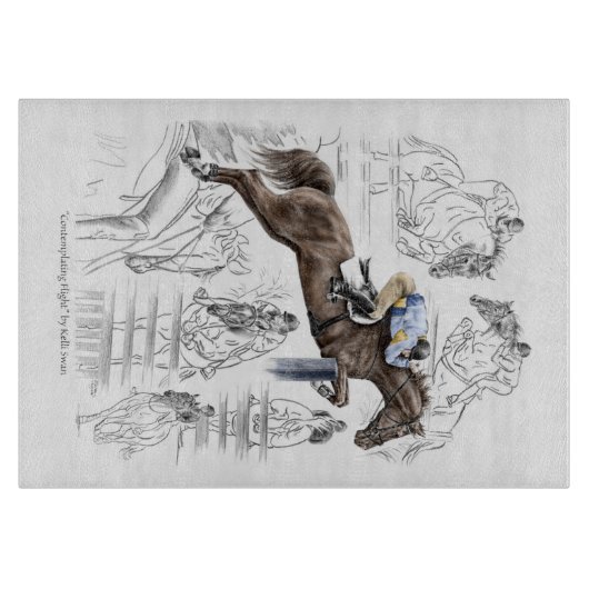 ジャンパーホースフェンスモンタージュ カッティングボード (正面)