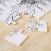 ジャンパーホースフェンスモンタージュ ジグソーパズル (側面)