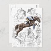 ジャンパーホースフェンスモンタージュ ポストカード (正面/裏面)