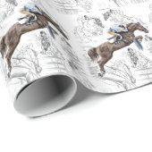 ジャンパーホースフェンスモンタージュ ラッピングペーパー (ロールコーナー)