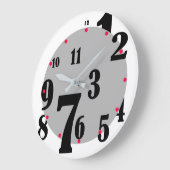 ジャンパ付き番号時計 ラージ壁時計 (傾斜)
