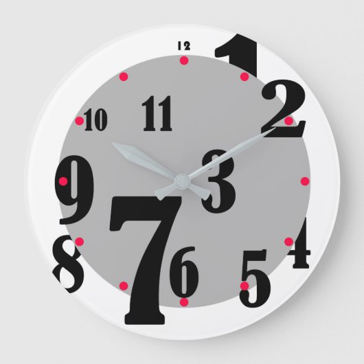 ジャンパ付き番号時計 ラージ壁時計 (正面)