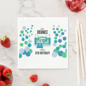 ジャンピングキャッスルバウンシーボーイズ誕生日パーティー スタンダードランチョンナプキン (インサイチュ)